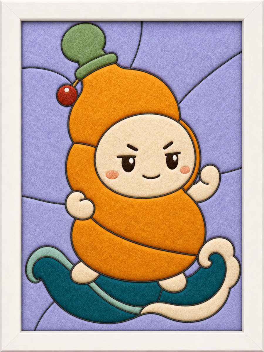 Carrot Character — Kinusaiga fabric art design preview