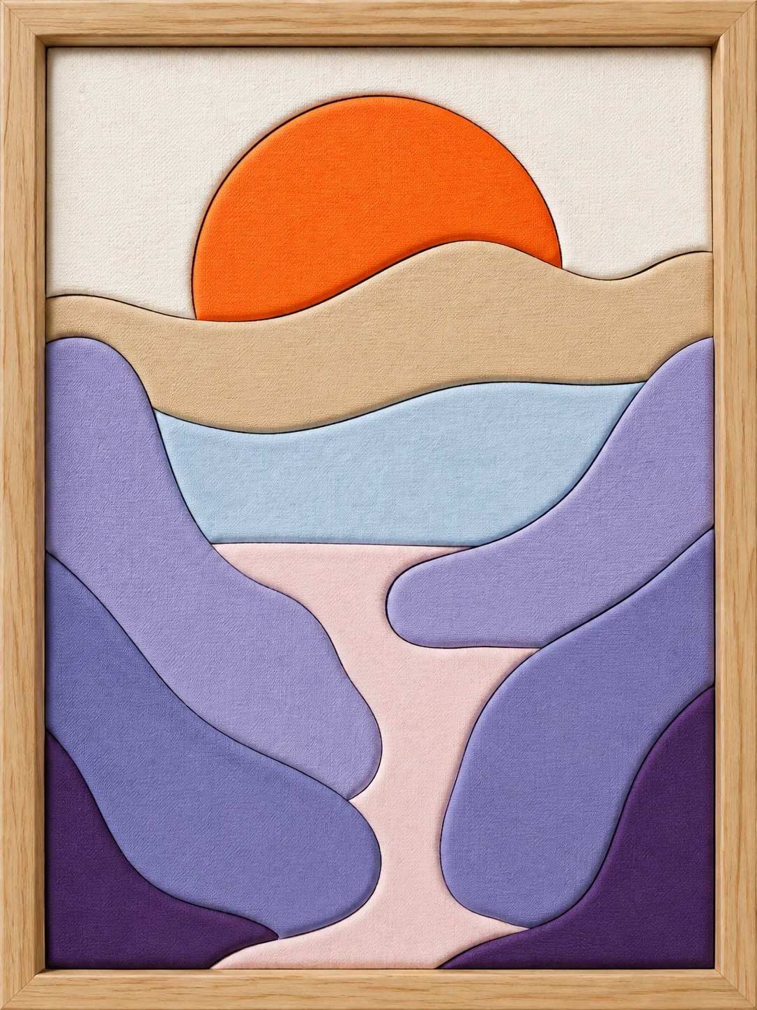 River Between Hills at Sunset — Kinusaiga fabric art design preview