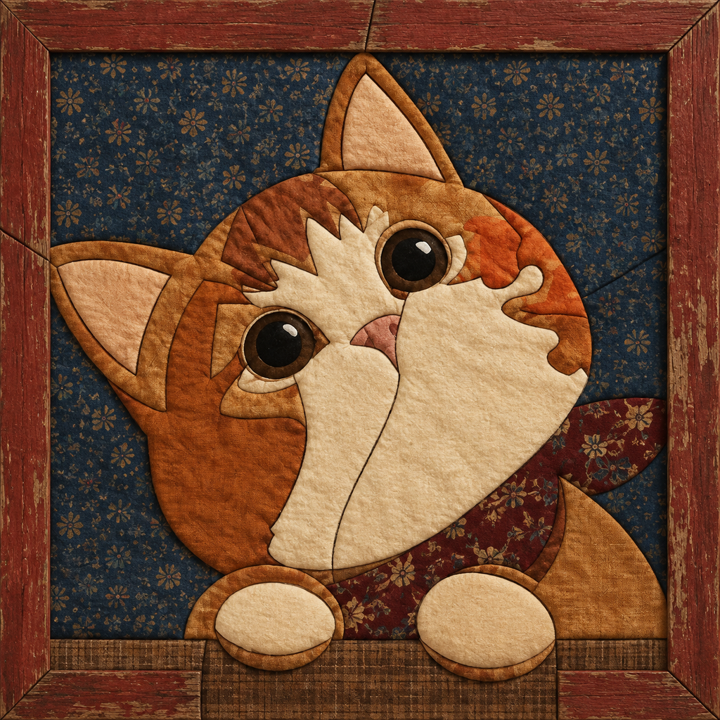猫咪画像 — Kinusaiga fabric art design preview