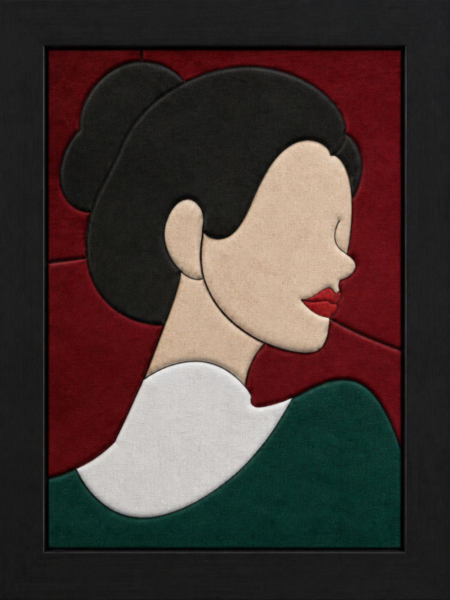 Woman In Profile — Kinusaiga fabric art design preview