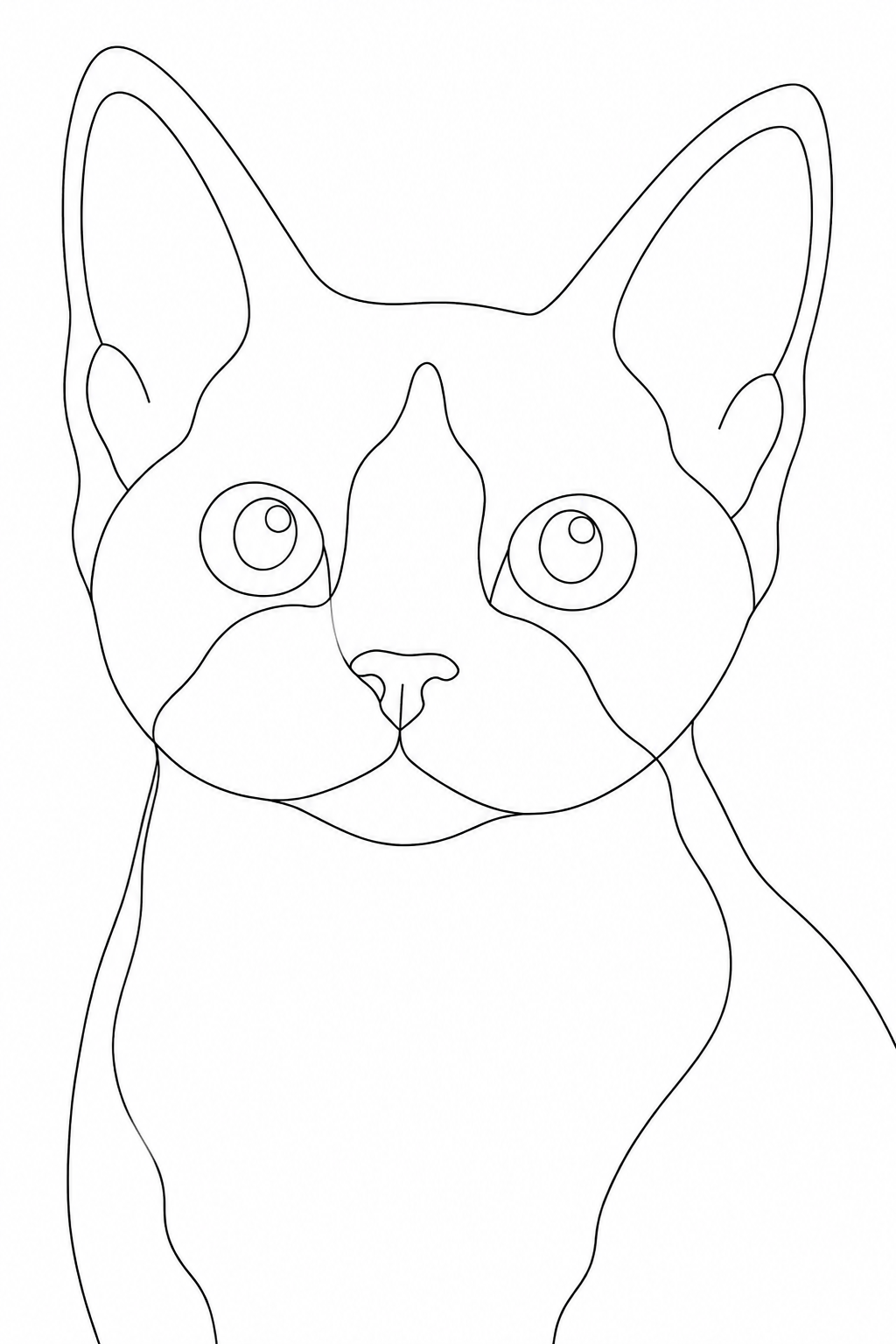 Cat Portrait — Kinusaiga fabric art design preview