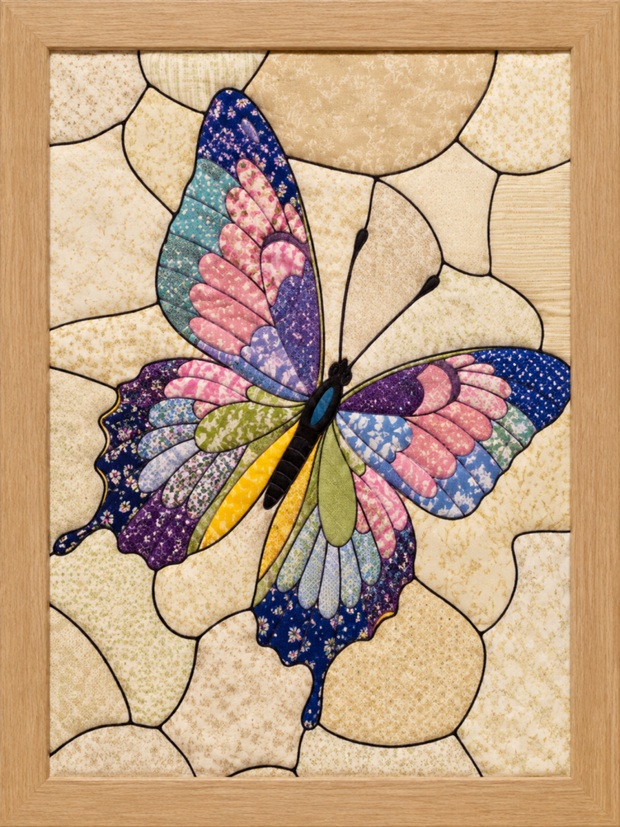 Colorful Butterfly — Kinusaiga fabric art design preview