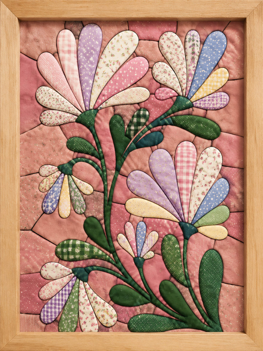 Floral Composition — Kinusaiga fabric art design preview