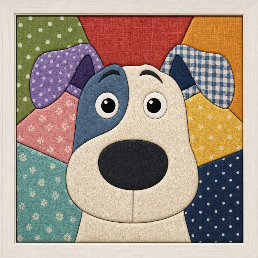 Dog Portrait — Kinusaiga fabric art design preview