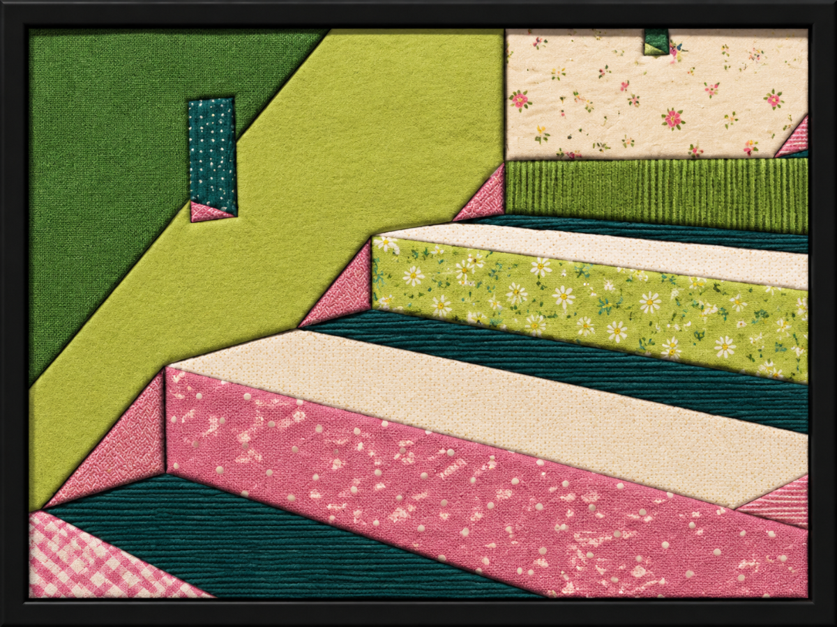 Patchwork Quilt Block — Kinusaiga fabric art design preview