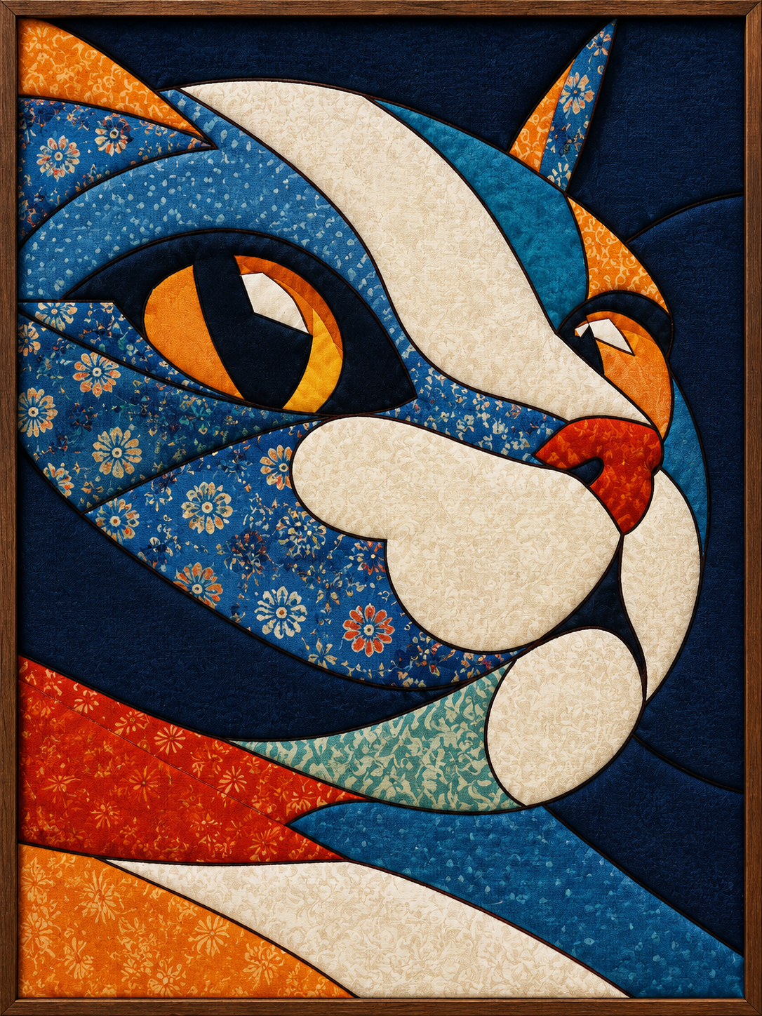 猫咪画像 — Kinusaiga fabric art design preview