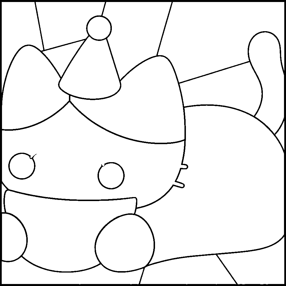 Cat Portrait — Kinusaiga fabric art design preview