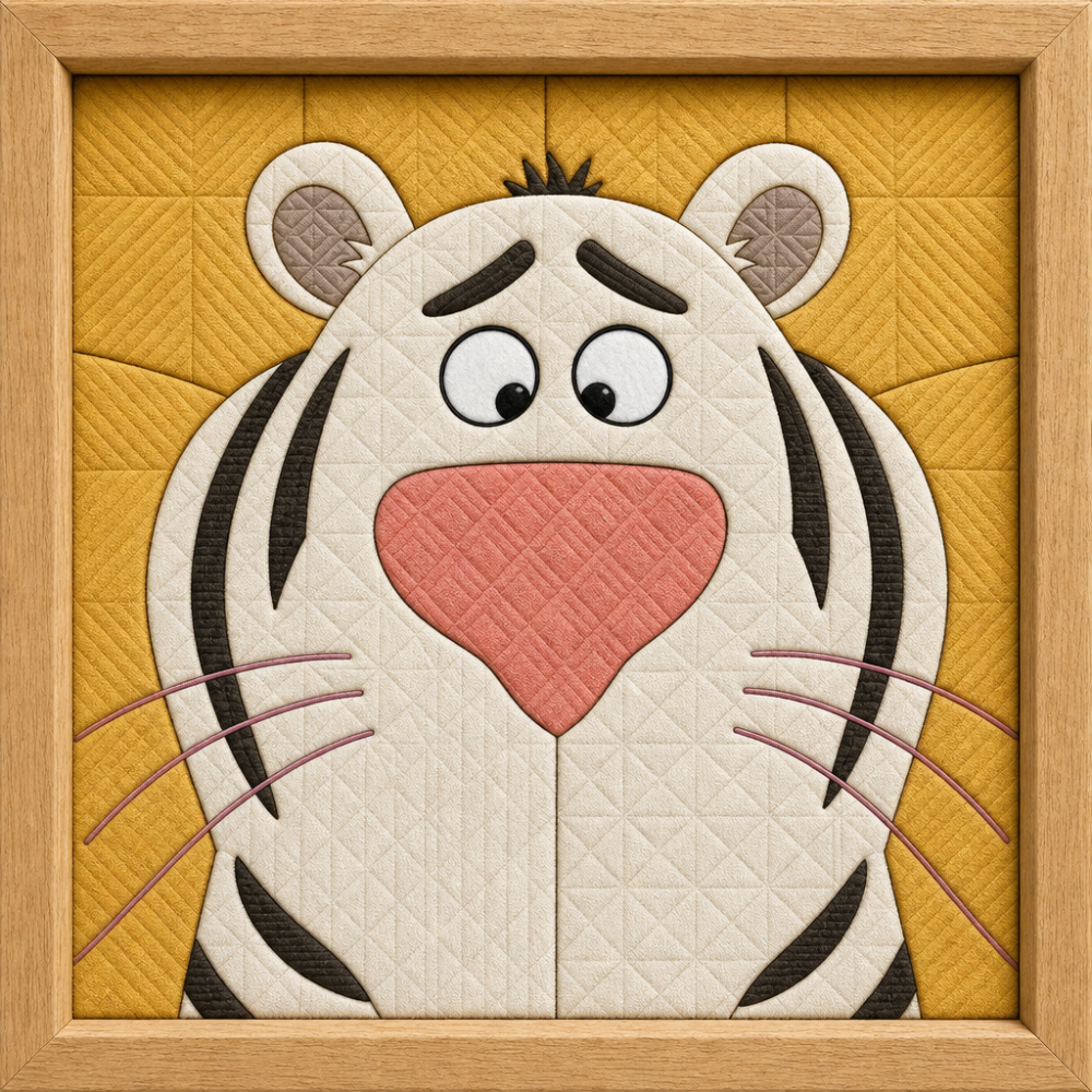 White Tiger Face — Kinusaiga fabric art design preview