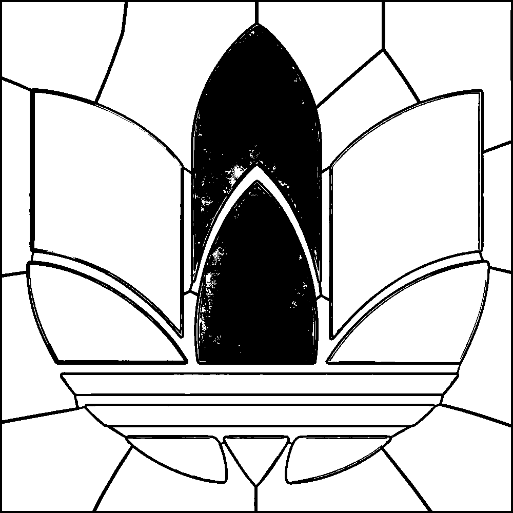 Lotus Flower Emblem — Kinusaiga fabric art design preview
