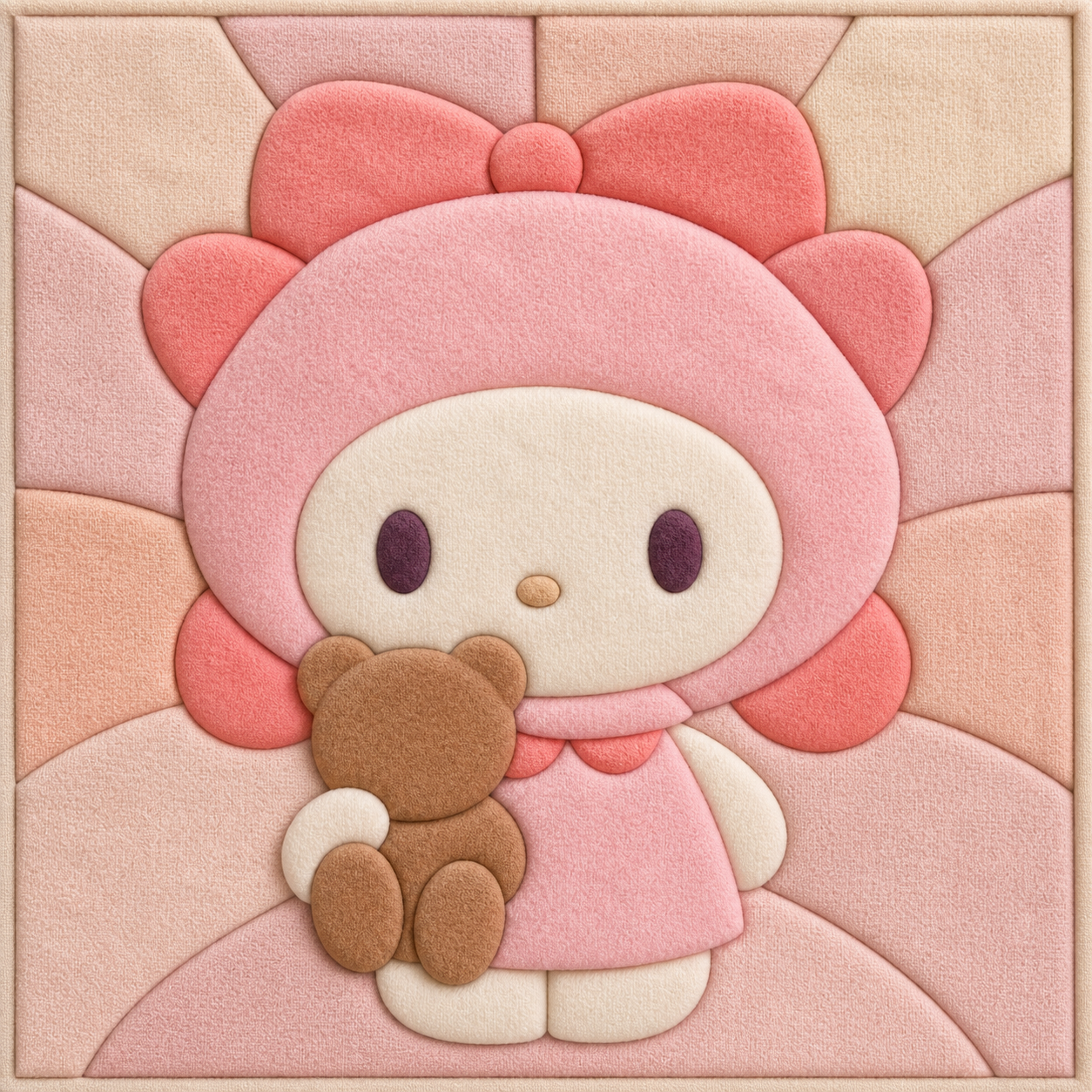 Pink Character — Kinusaiga fabric art design preview