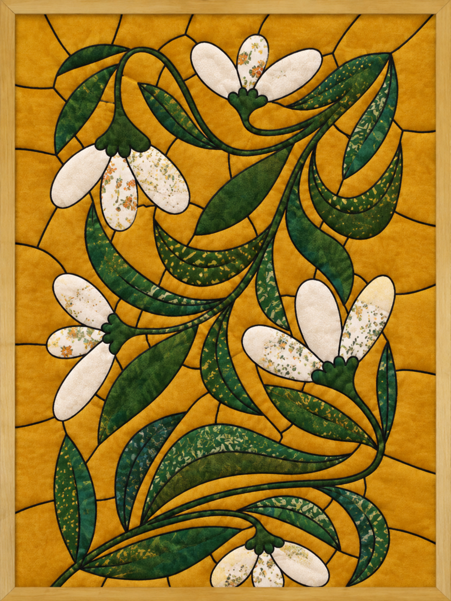 Floral Composition — Kinusaiga fabric art design preview