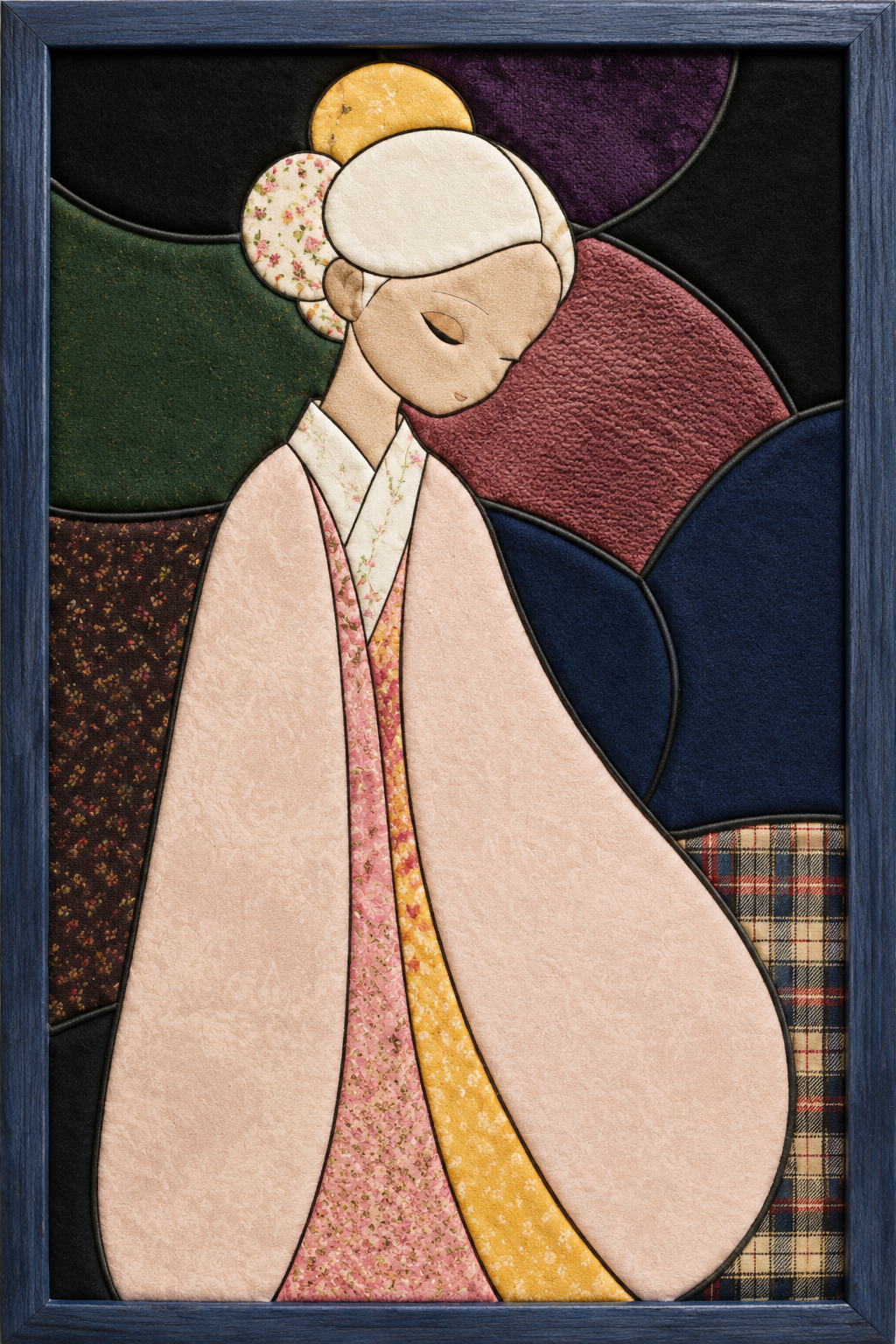 Woman in Traditional Robe — Kinusaiga fabric art design preview