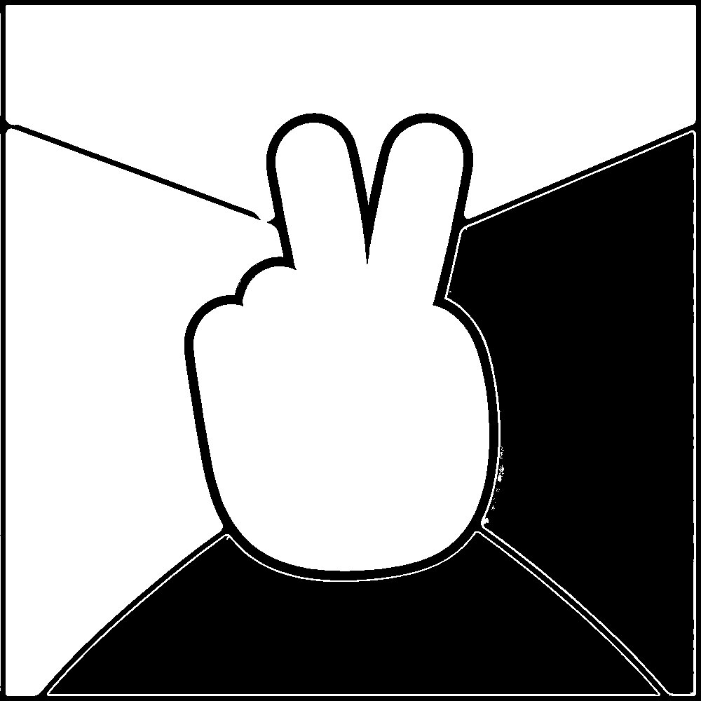 Green Peace Sign Hand — Kinusaiga fabric art design preview