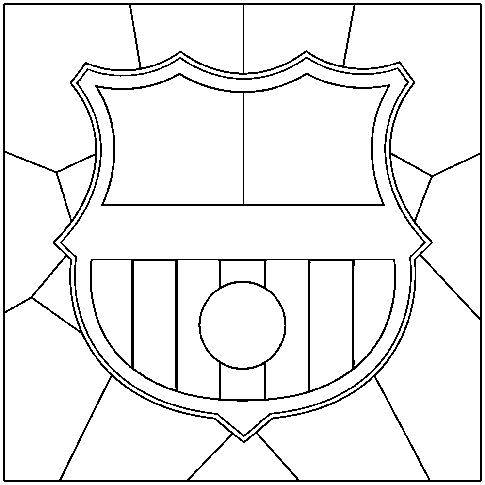 FC Barcelona Crest — Kinusaiga fabric art design preview