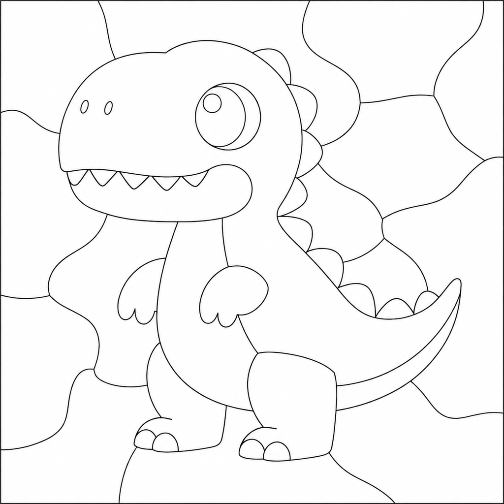 Cartoon Dinosaur — Kinusaiga fabric art design preview