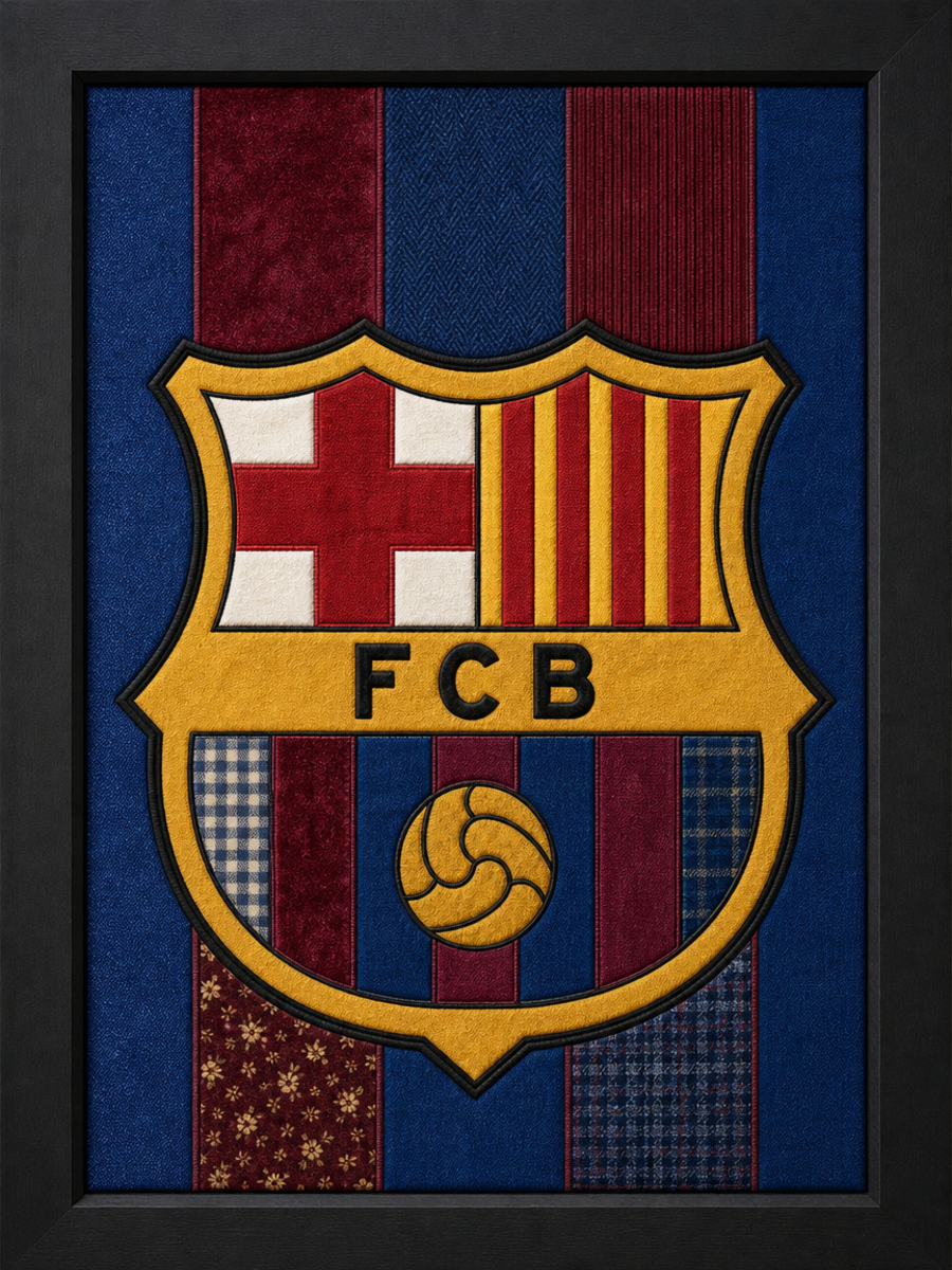 Barcelona Football Club Crest — Kinusaiga fabric art design preview