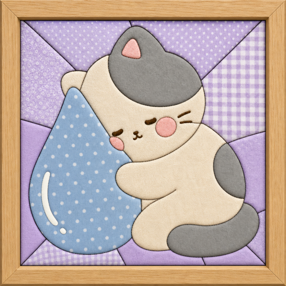 Cat Portrait — Kinusaiga fabric art design preview