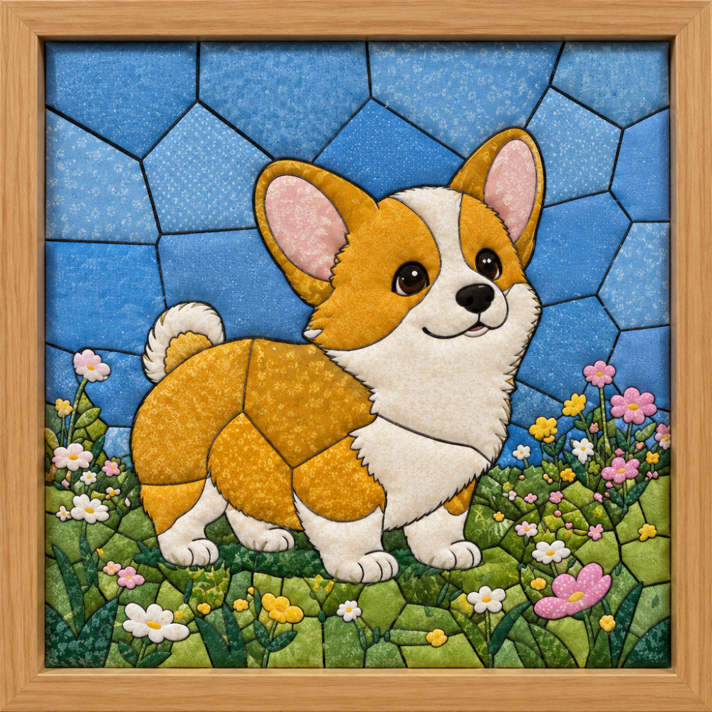 Dog Portrait — Kinusaiga fabric art design preview