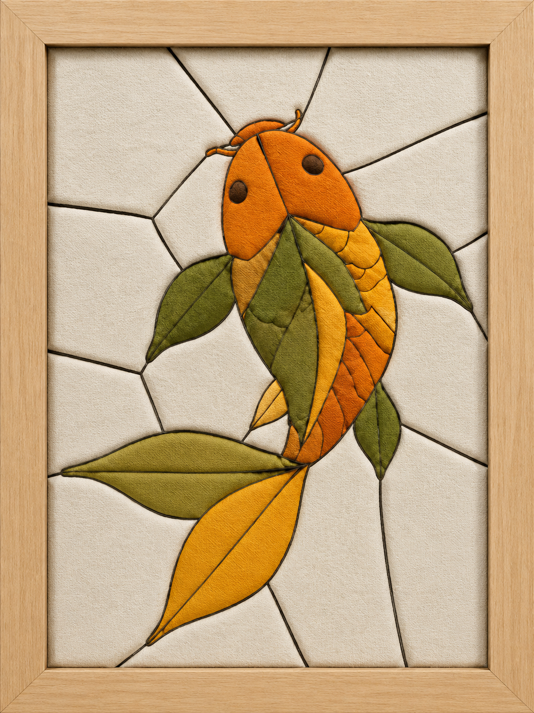 Orange Koi Fish — Kinusaiga fabric art design preview