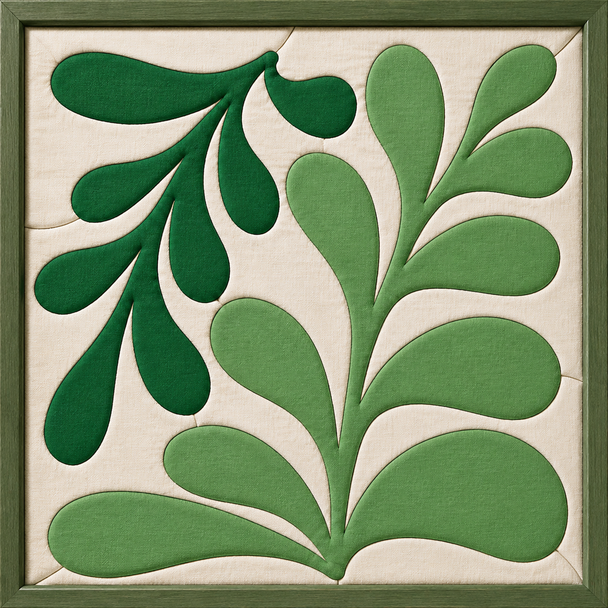 Green Leafy Branches — Kinusaiga fabric art design preview