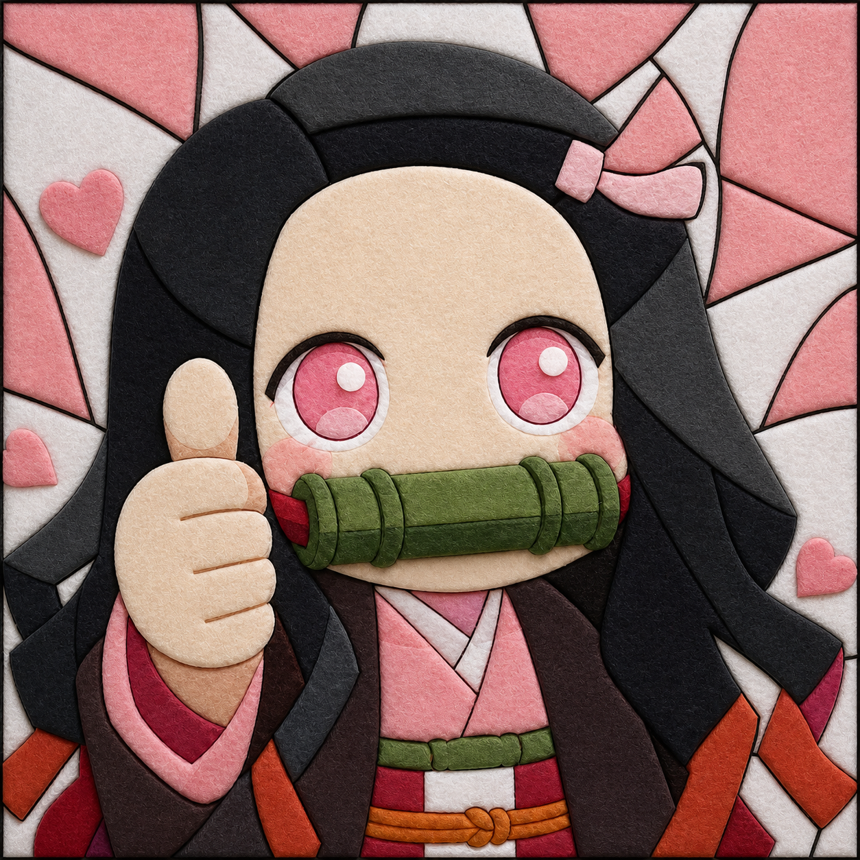 Anime Girl — Kinusaiga fabric art design preview