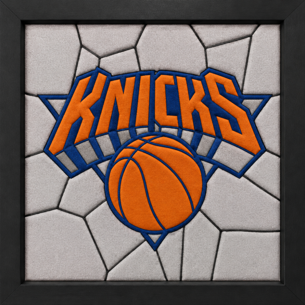 Knicks Logo With Basketball — Kinusaiga fabric art design preview