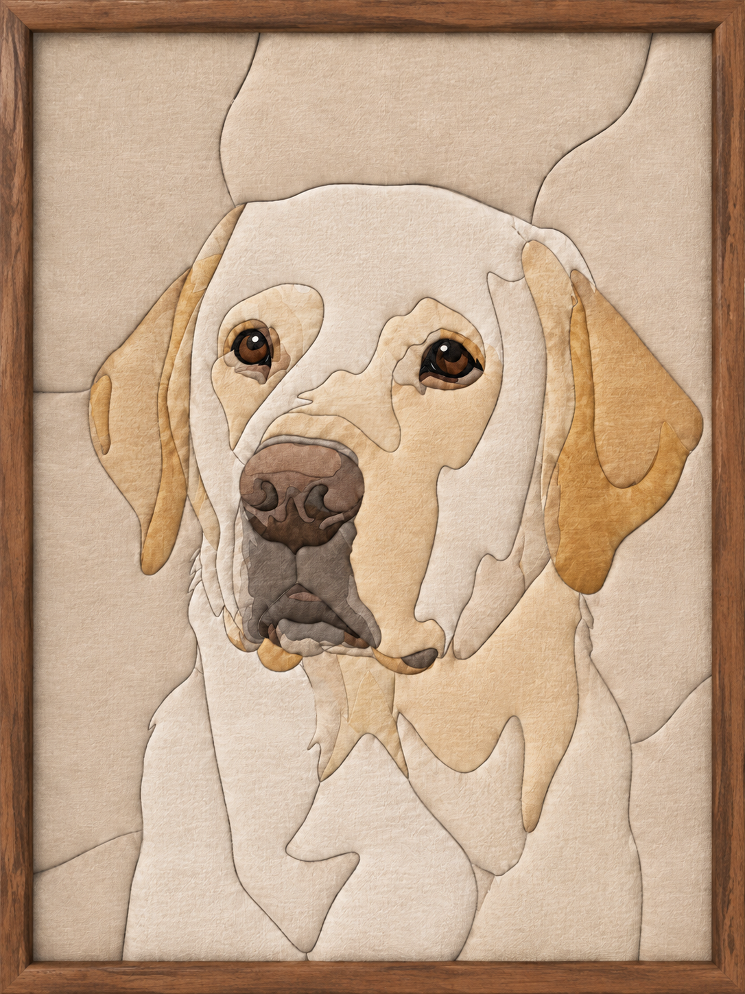 Golden Labrador Portrait — Kinusaiga fabric art design preview