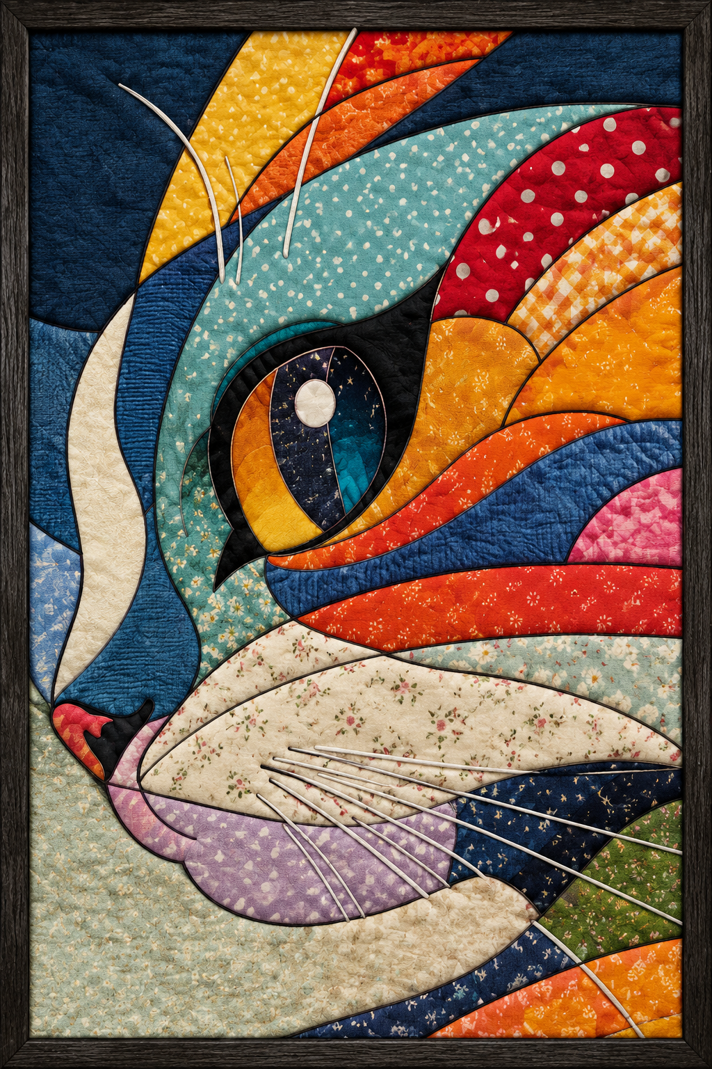 Cat Portrait — Kinusaiga fabric art design preview