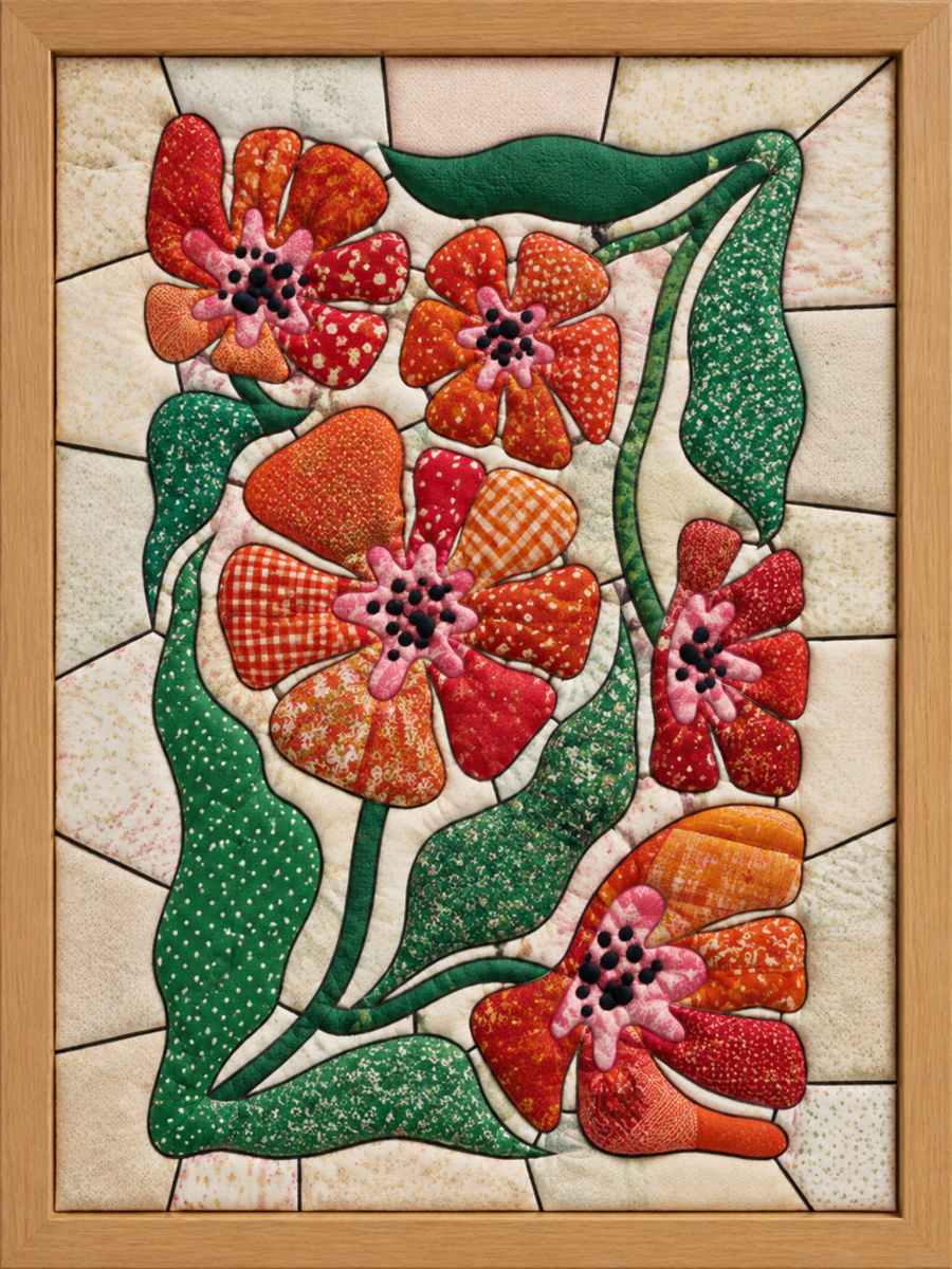 Floral Composition — Kinusaiga fabric art design preview