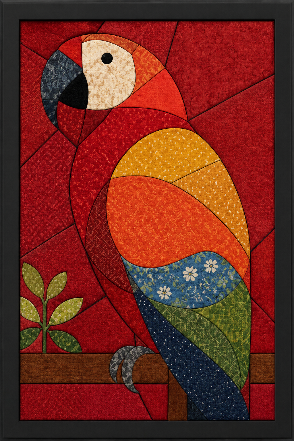 Colorful Parrot — Kinusaiga fabric art design preview