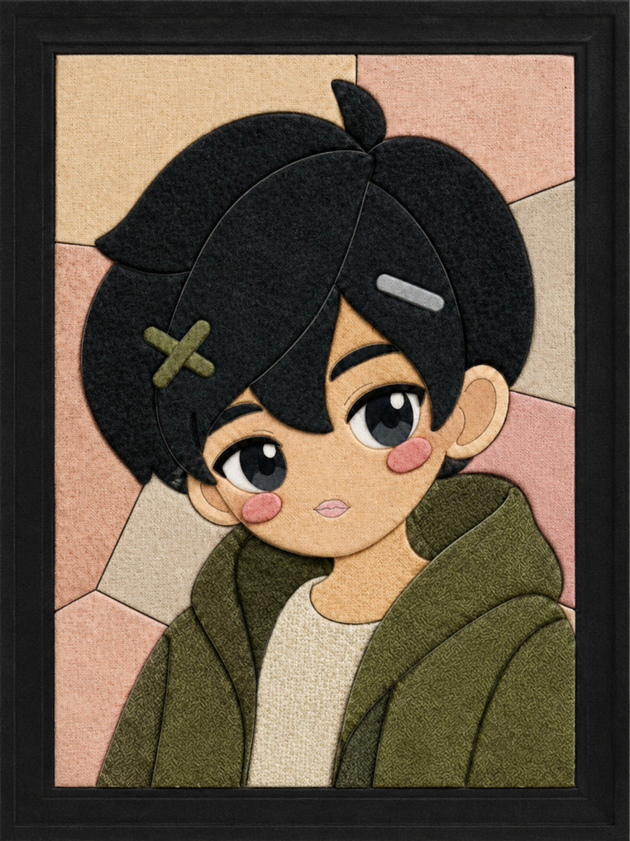 Child with Black Hair — Kinusaiga fabric art design preview