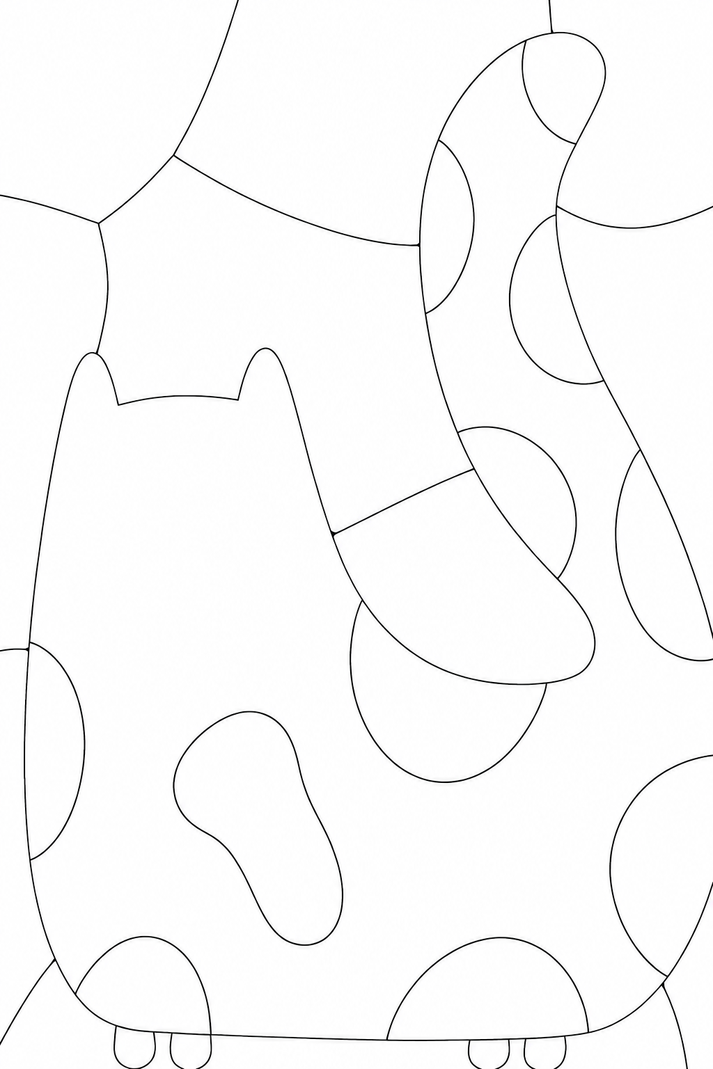 Sitting Cat — Kinusaiga fabric art design preview