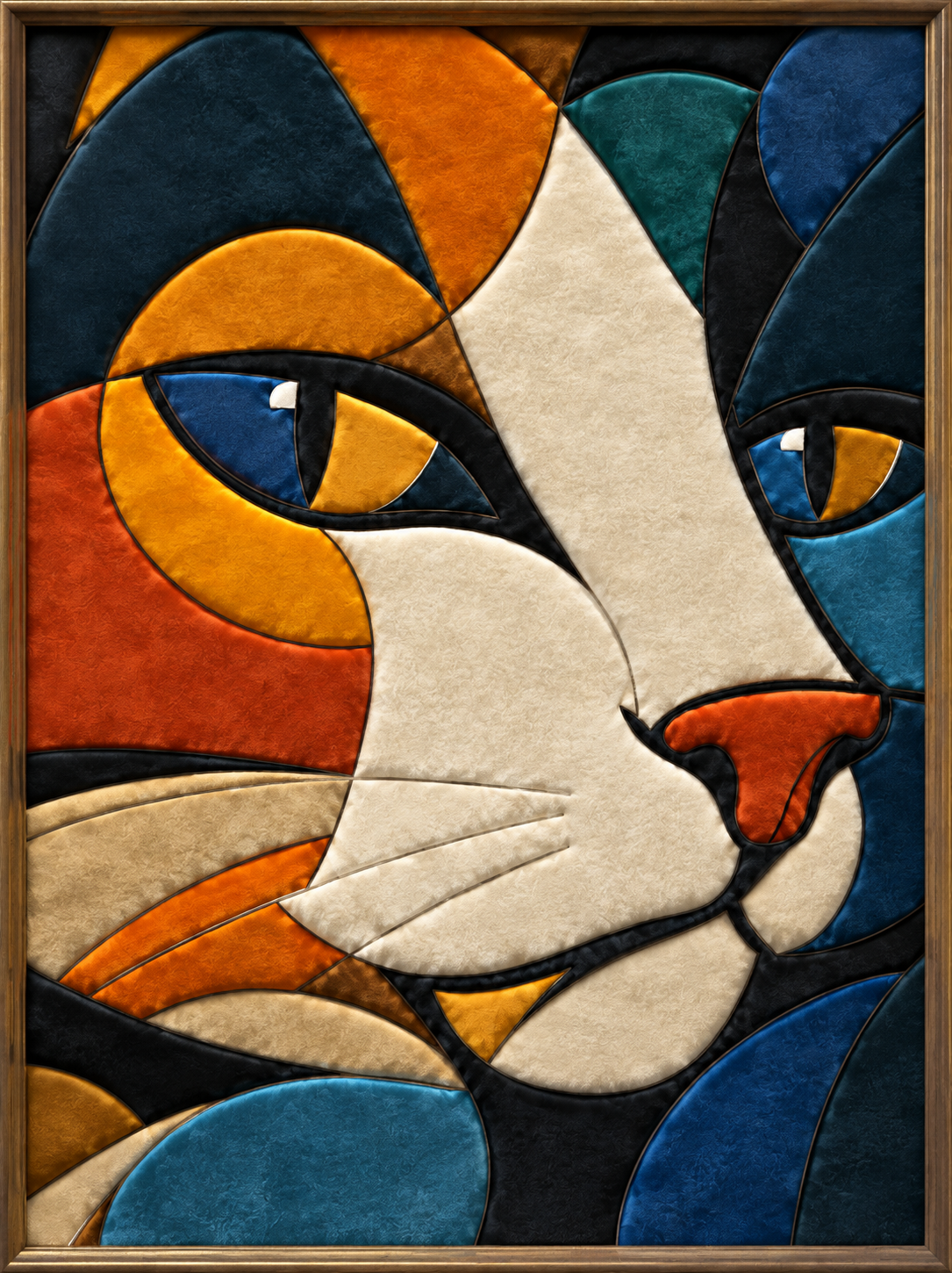 Cat Portrait — Kinusaiga fabric art design preview