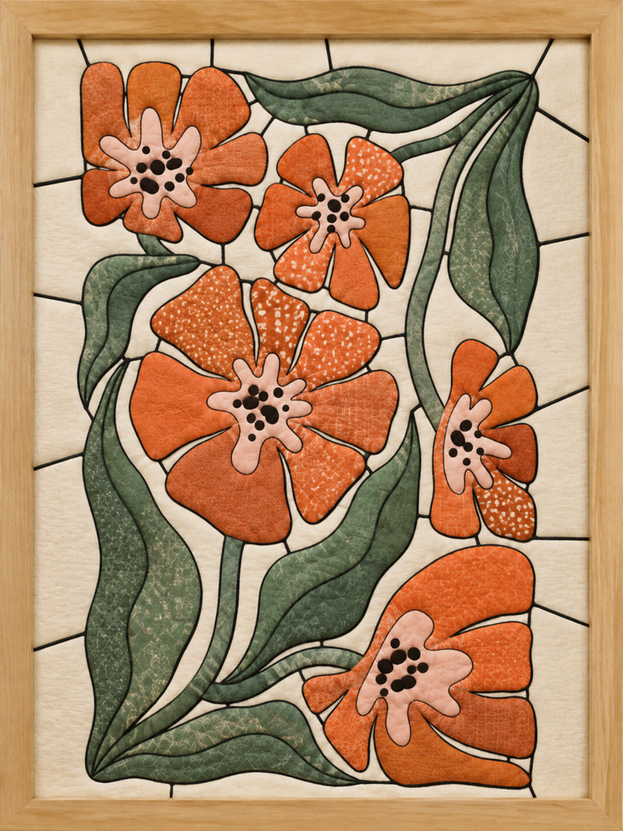 Floral Composition — Kinusaiga fabric art design preview