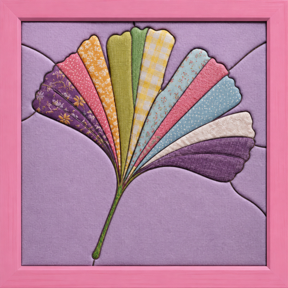 Colorful Ginkgo Leaf — Kinusaiga fabric art design preview